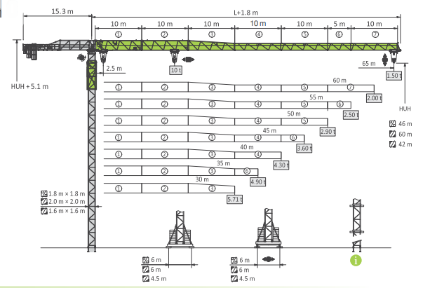 Башенный кран ZOOMLION WA6515-10